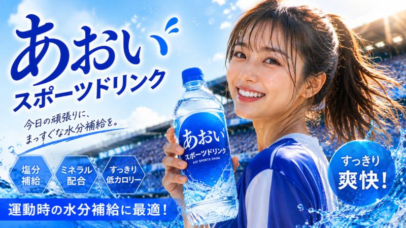 日式运动饮料广告海报