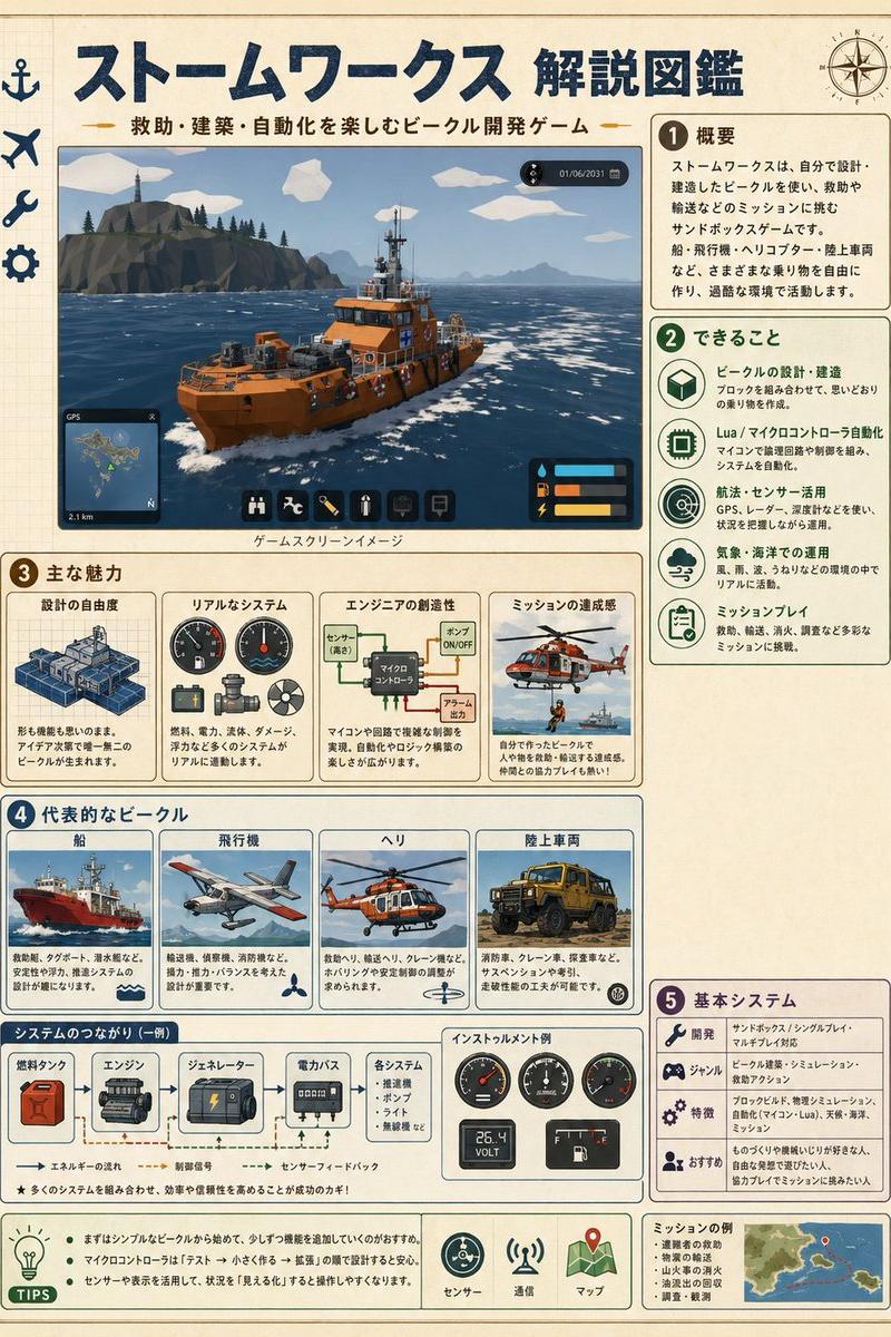 日文版 Stormworks 指南信息图