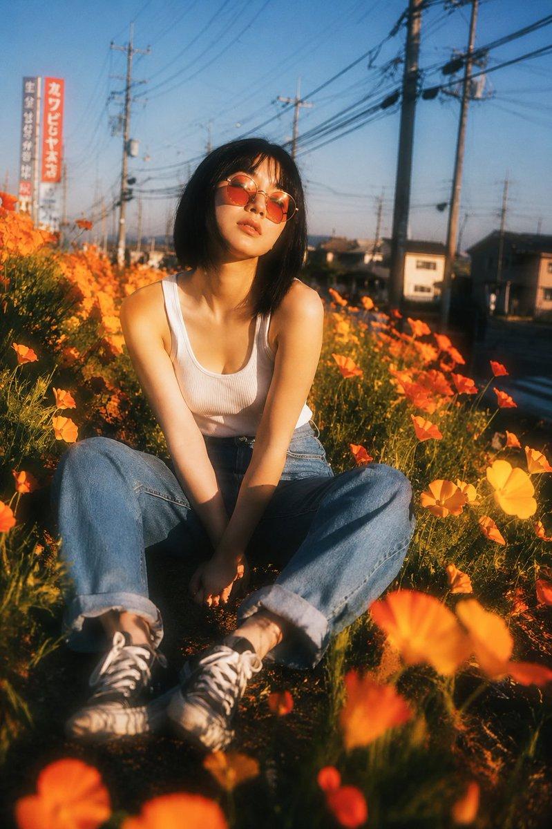 怀旧日式郊外人像