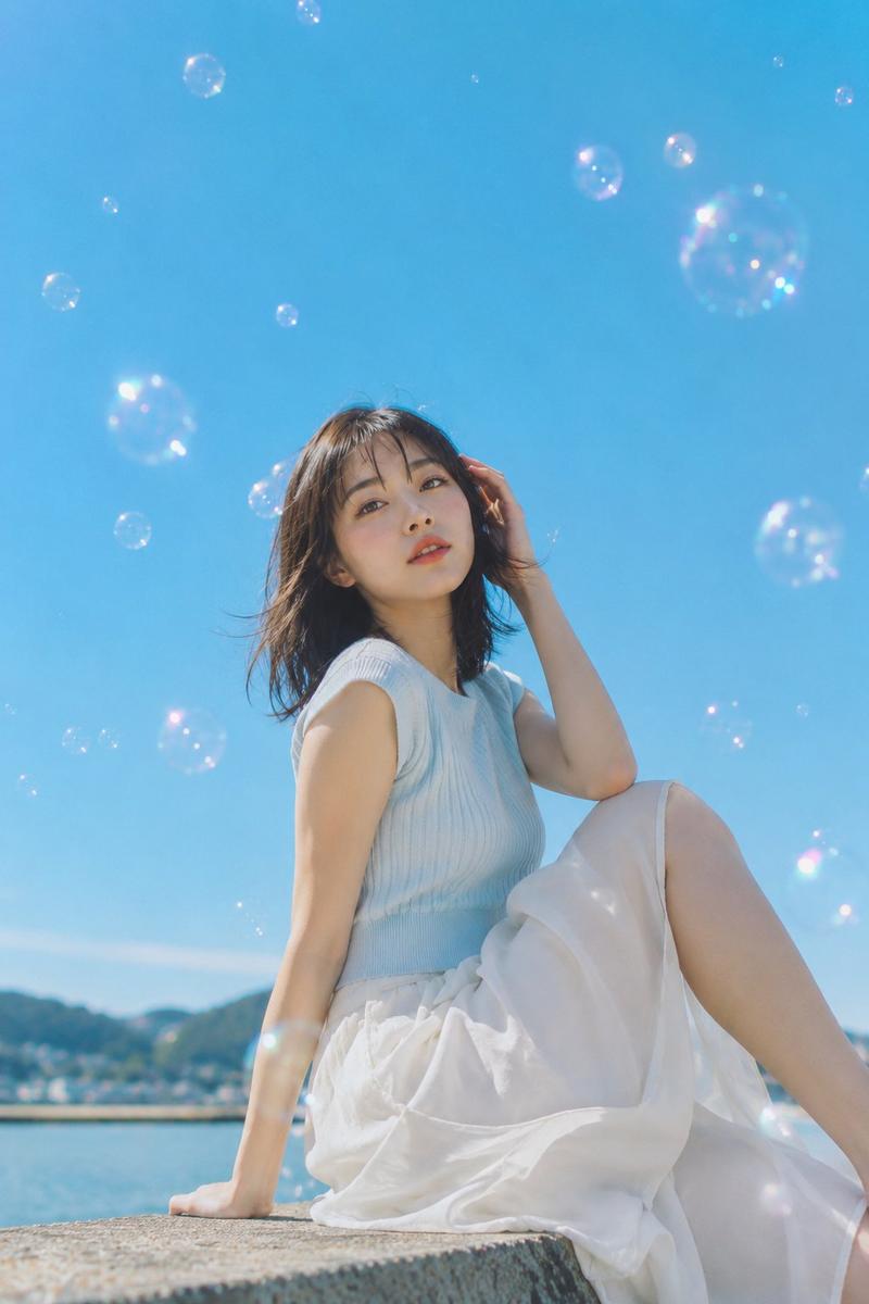 夏日海边人像