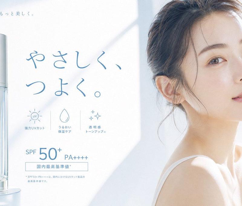 日系防晒霜美妆广告横幅