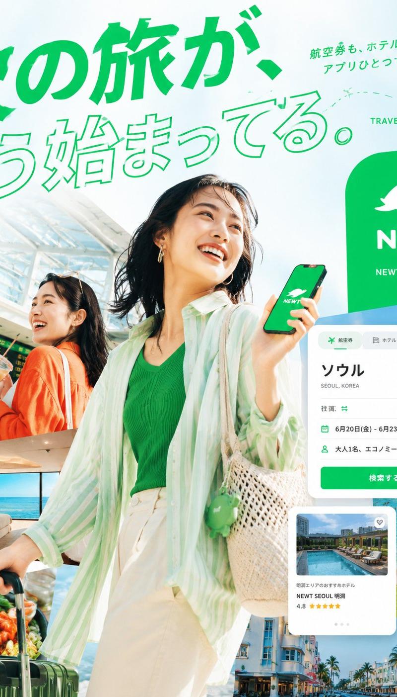 日本 NEWT 旅行 App 广告