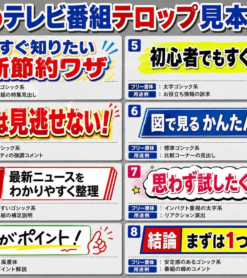 日本电视节目 Telop 图形设计