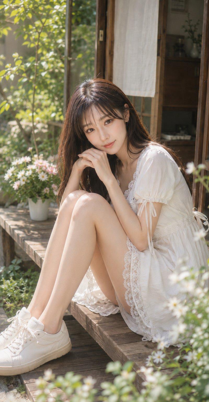 日式缘侧清晨肖像