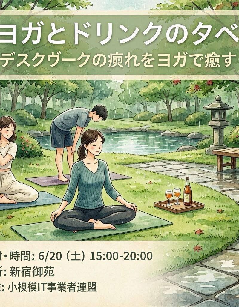 日式瑜伽与饮品活动传单