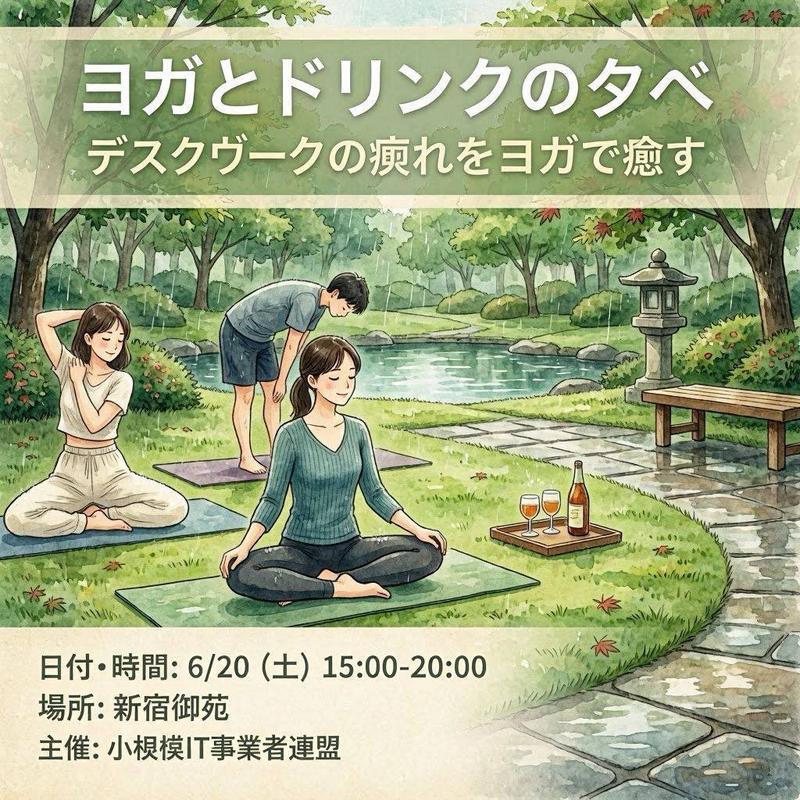 日式瑜伽与饮品活动传单