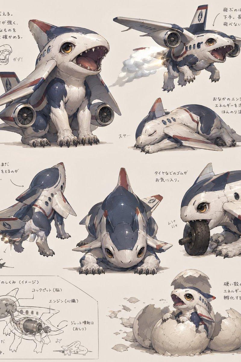 喷气式飞机小狗生物设计图