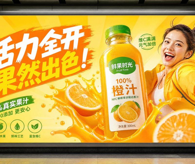 地铁果汁饮料广告