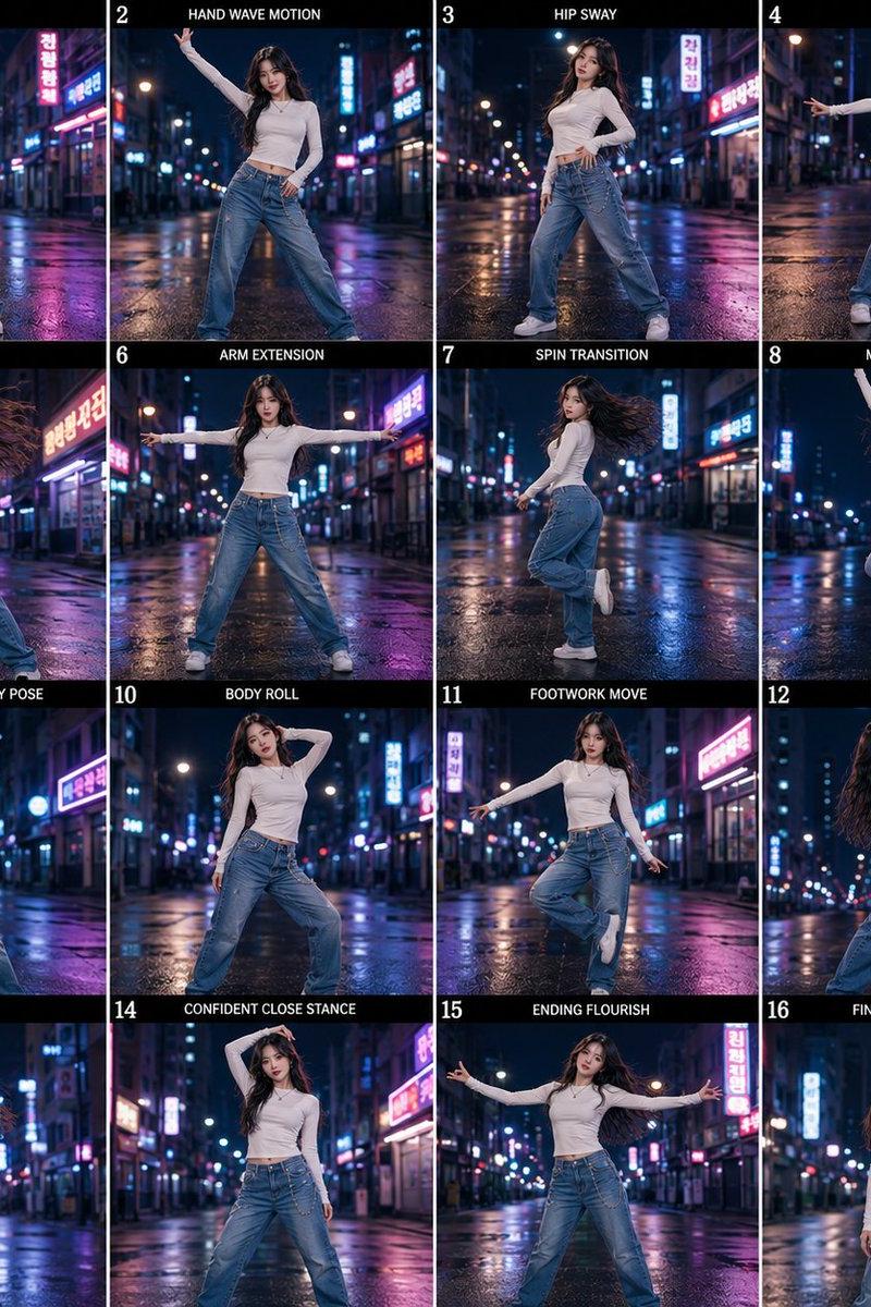 K-Pop 舞蹈动作分解图