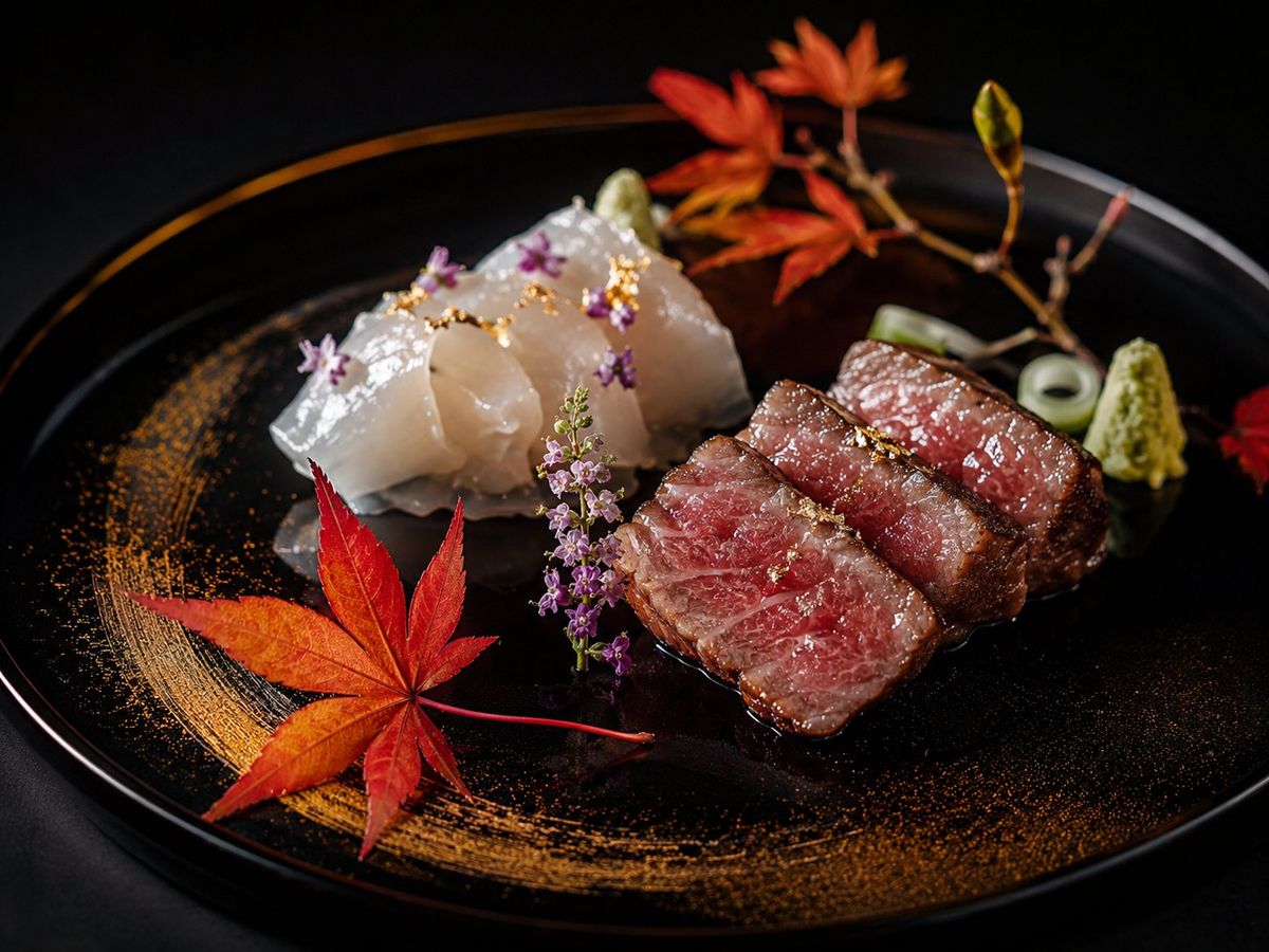 Luxury Kaiseki Wagyu and Sashimi Plate