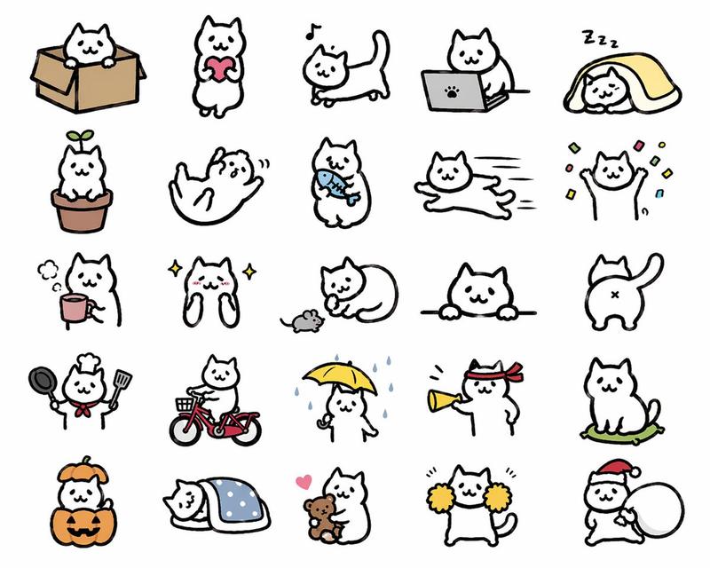 可爱猫咪贴纸集