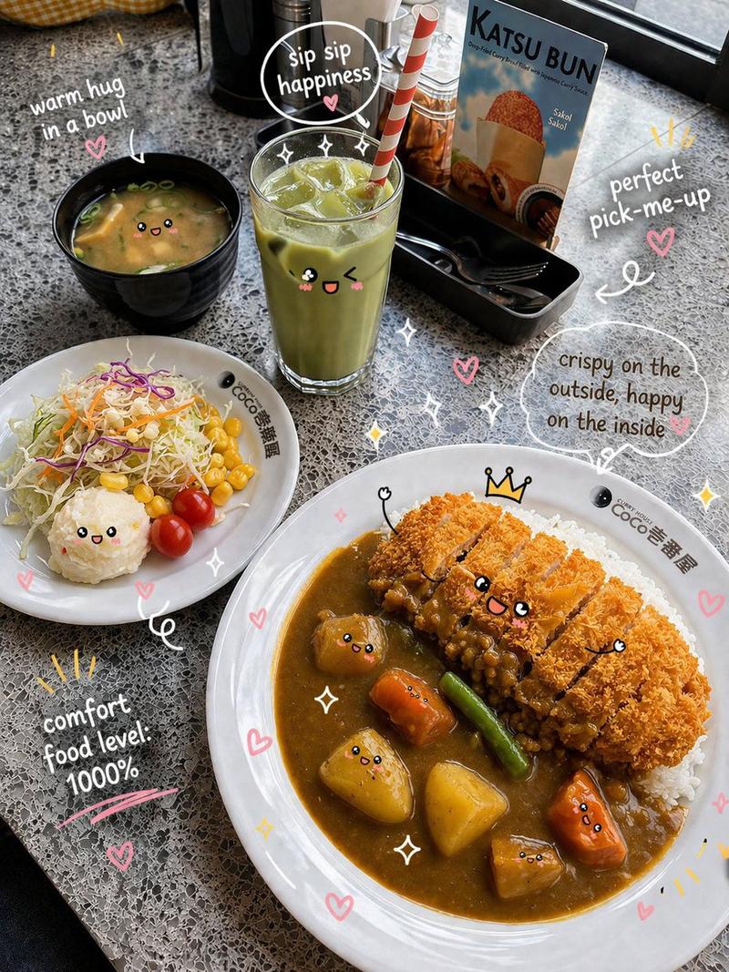 Kawaii Katsu Curry Food Photography