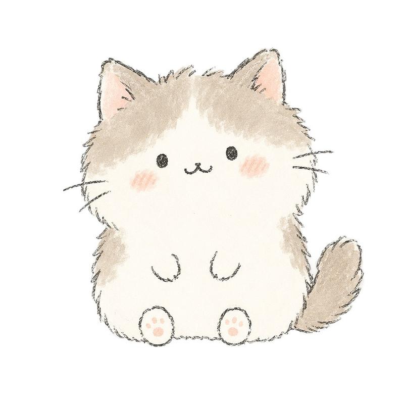 可爱水彩小猫