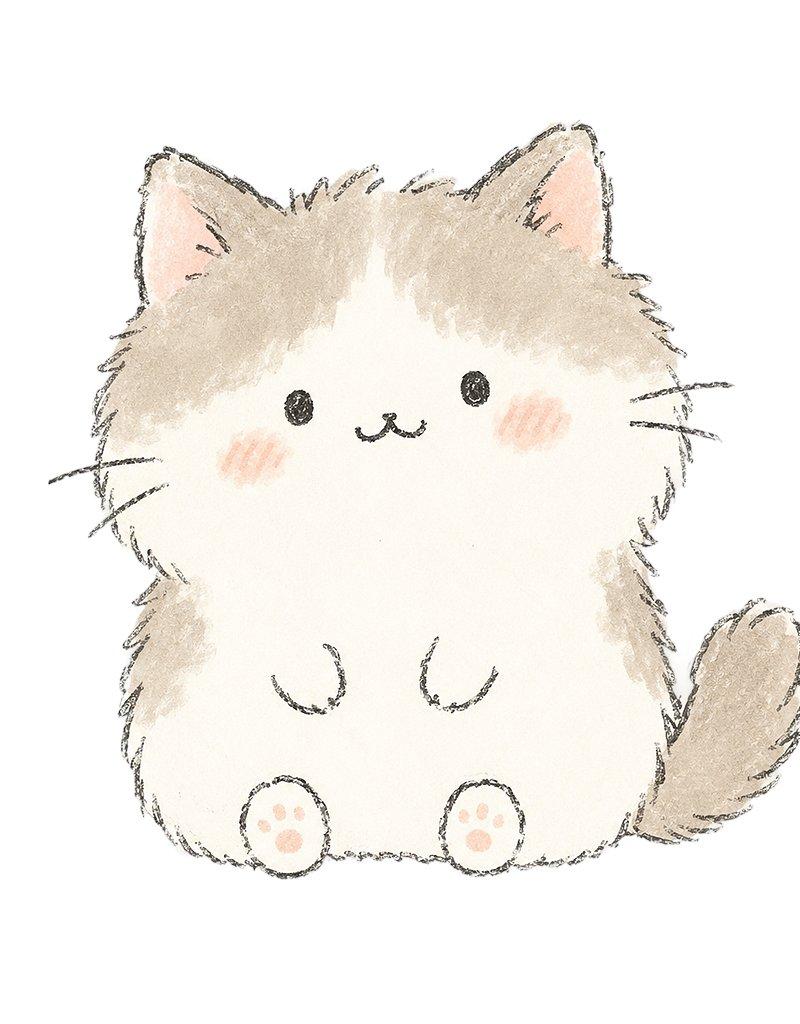 可爱水彩小猫