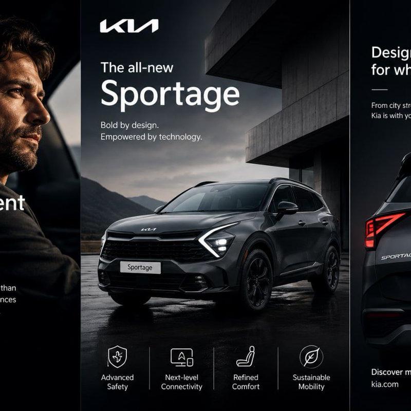Kia Sportage 三联画广告