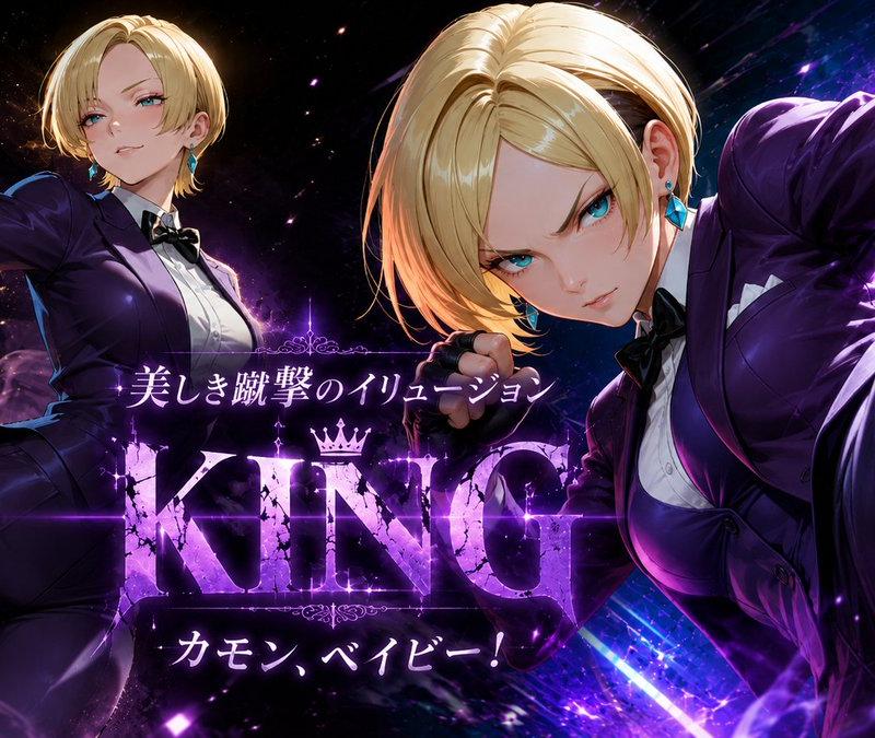 紫色动漫格斗之王海报