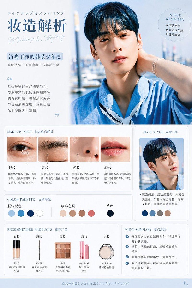 韩式妆容分析图