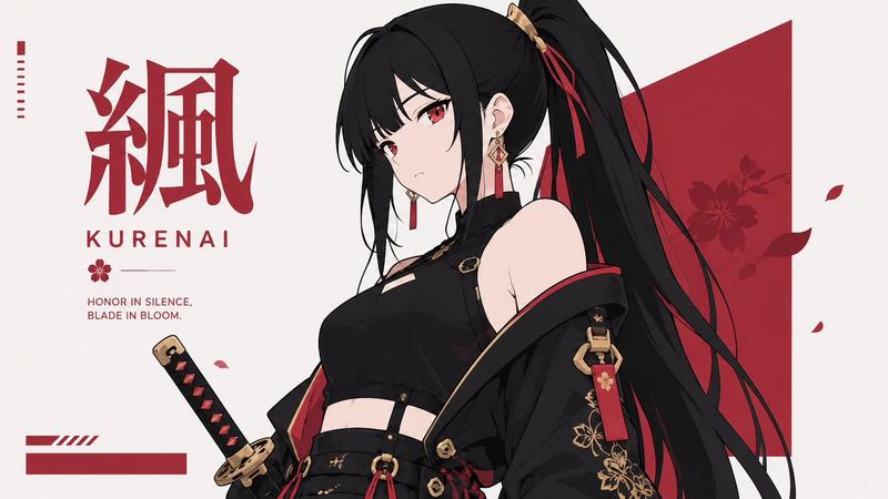 Kurenai 扁平化动漫海报