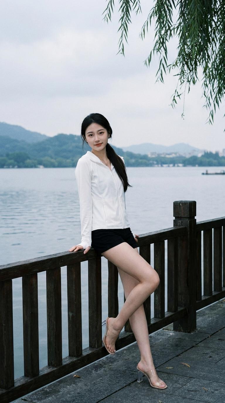 湖畔时尚人像