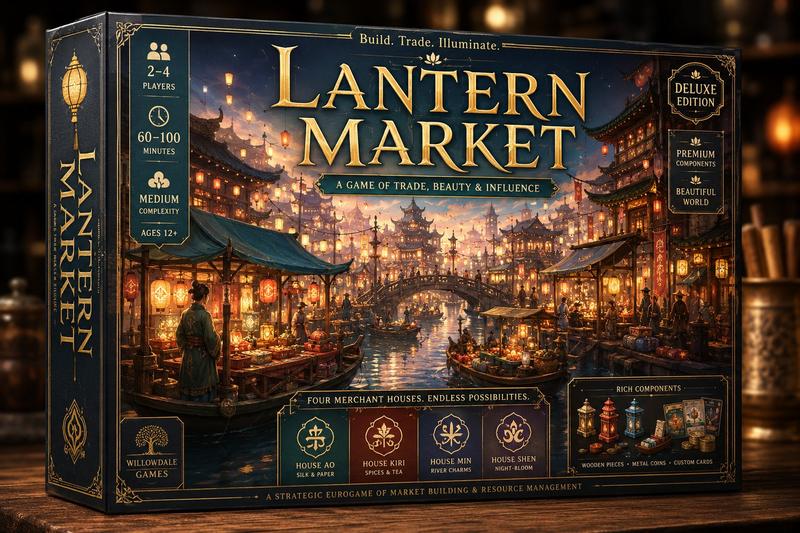Deluxe Lantern Market Board Game Box