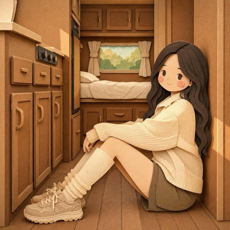 层叠纸雕立体插画