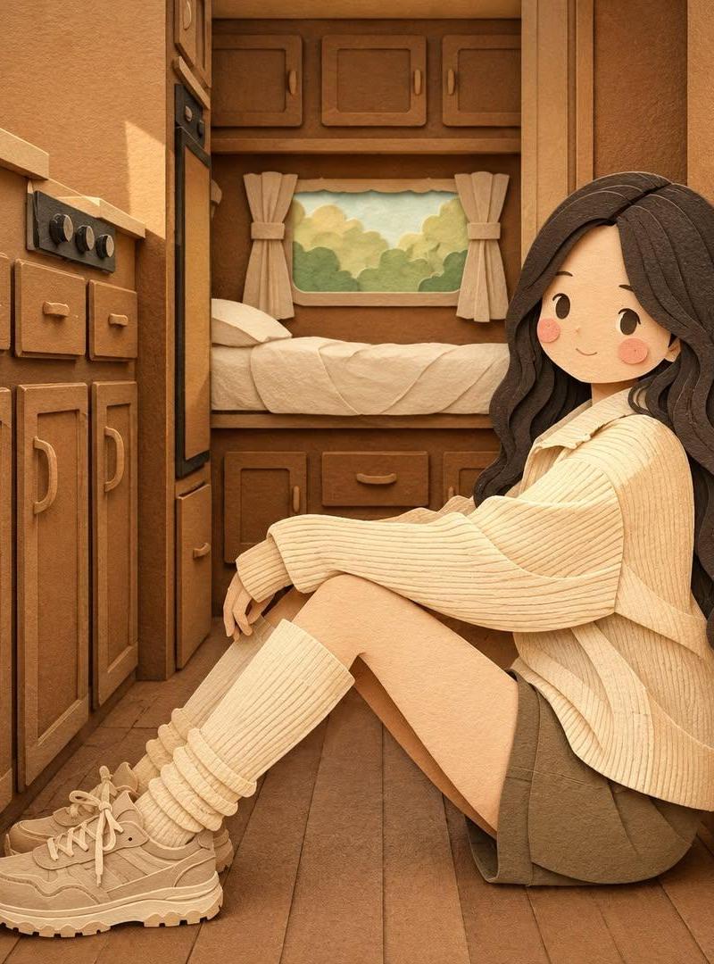 层叠纸雕立体插画