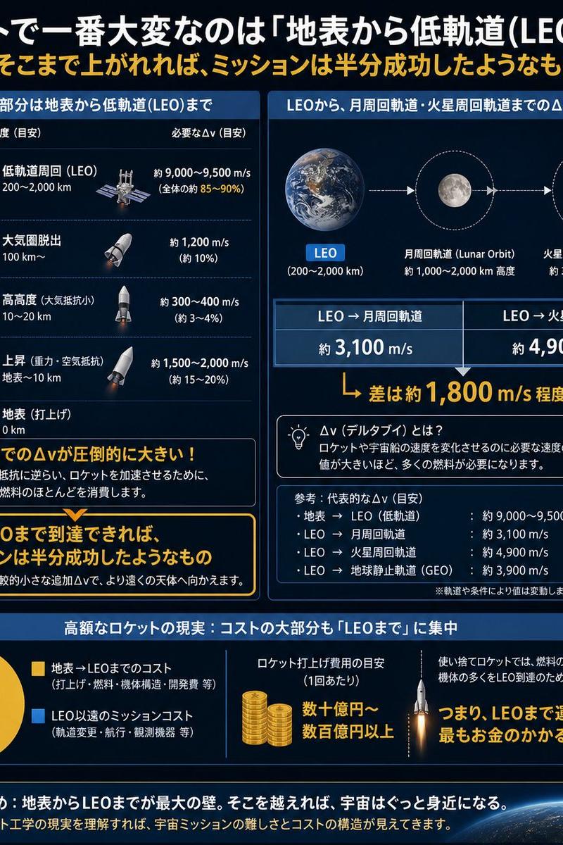 LEO 火箭 Delta-V 信息图