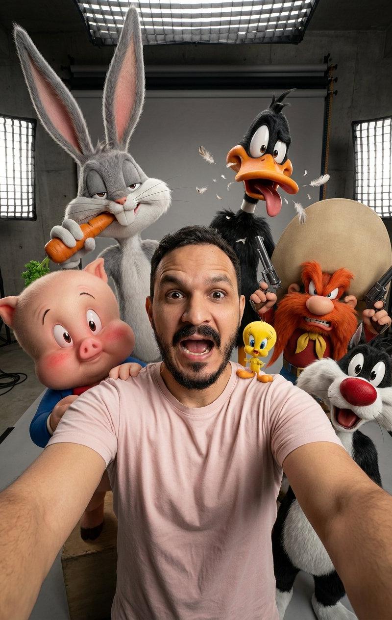 逼真的 Looney Tunes 自拍