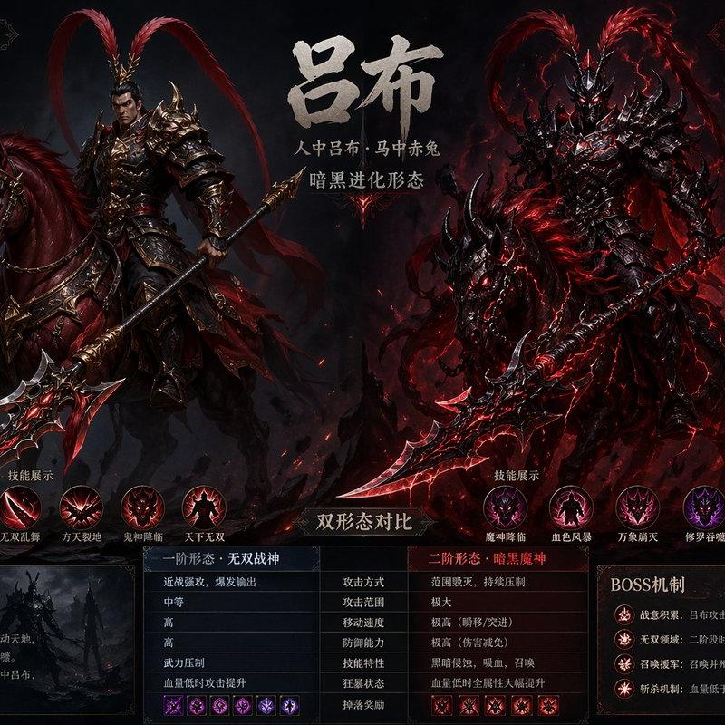 吕布游戏 Boss 双形态设计