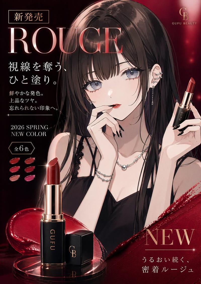 奢华口红广告视觉转换