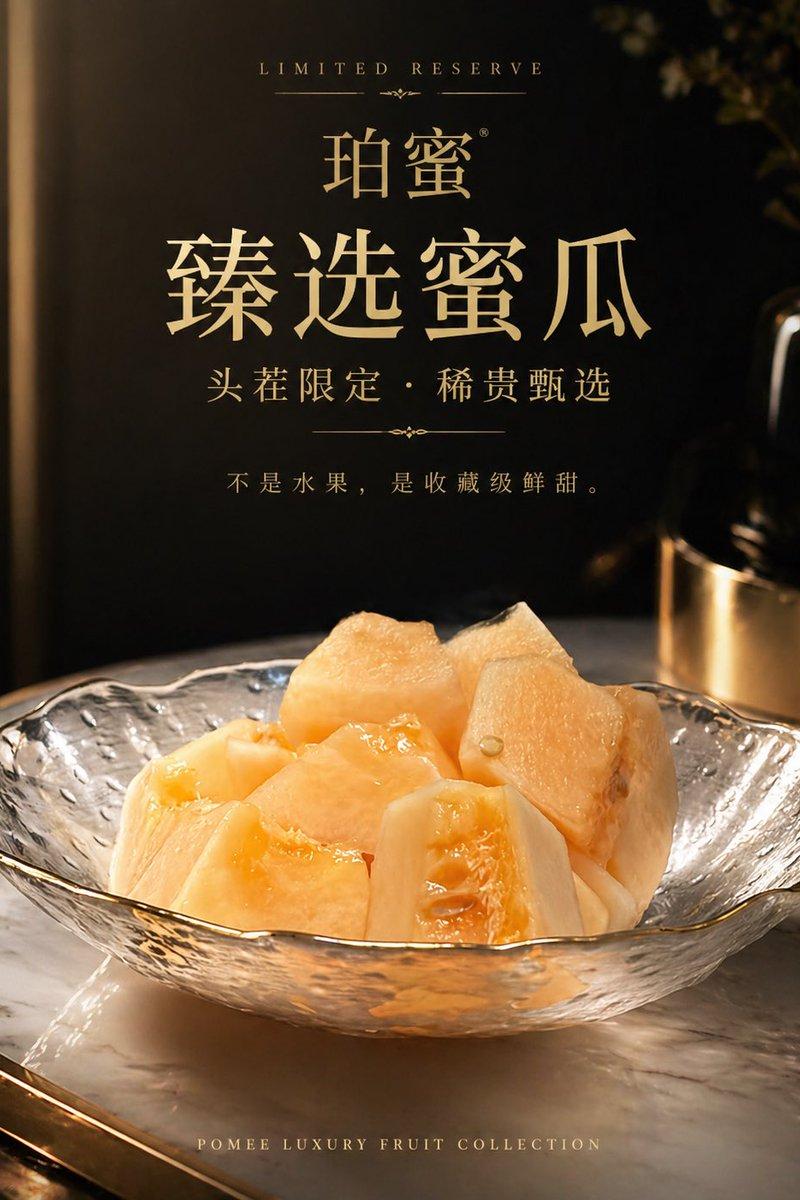 来自美食参考的奢华蜜瓜海报