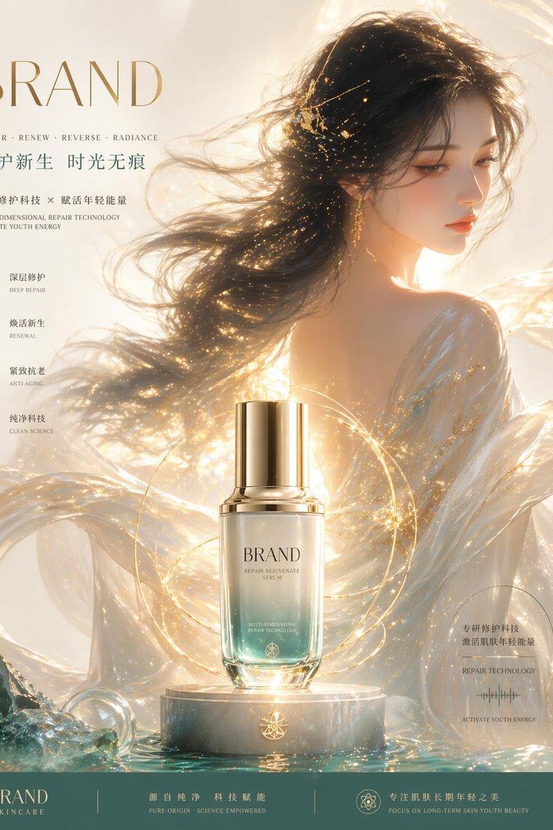 奢华护肤品牌主视觉 (KV)