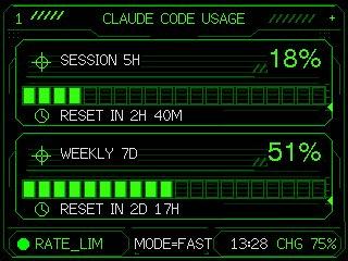 Neon M5Stack Usage Gauge