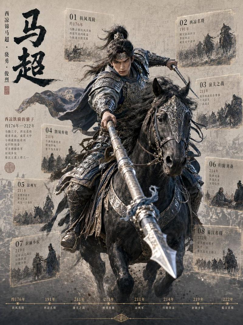 马超历史骑兵时间线海报