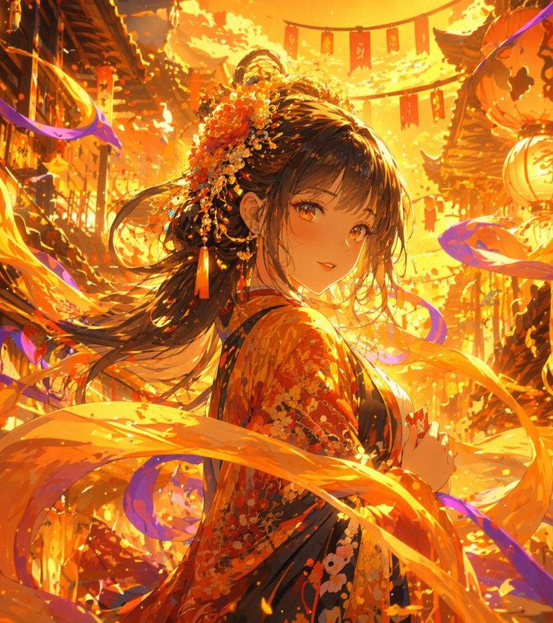 梦幻发光丝带风格转换