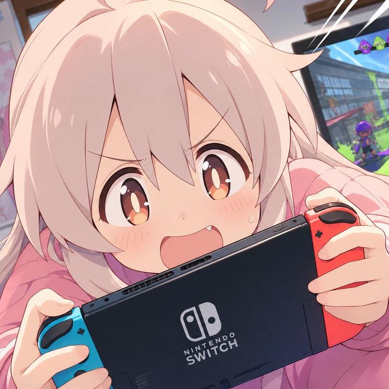 Anime Character Playing Video Games