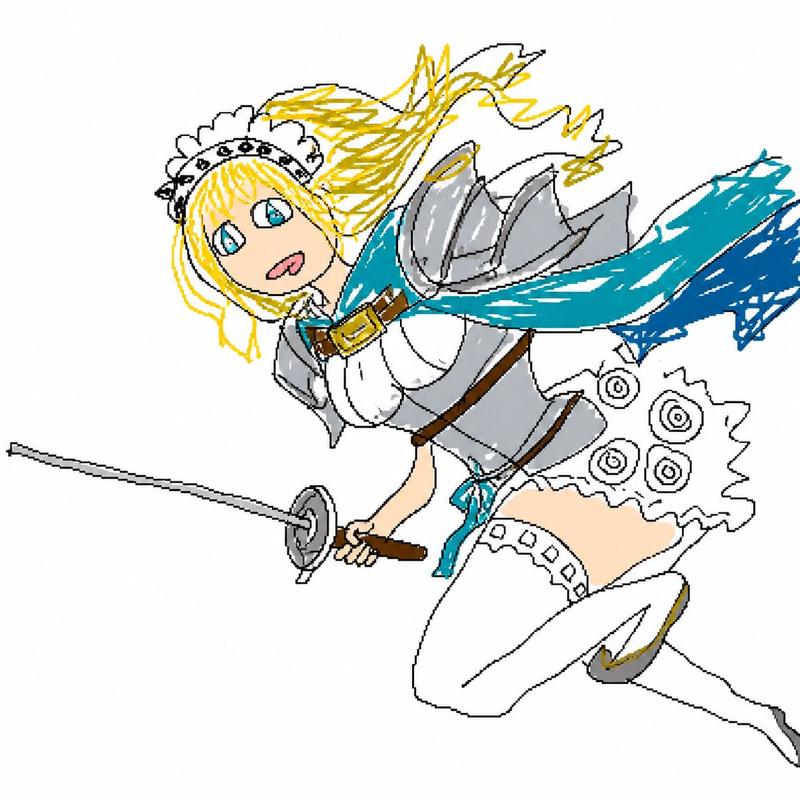 Flying Maid Knight Doodle