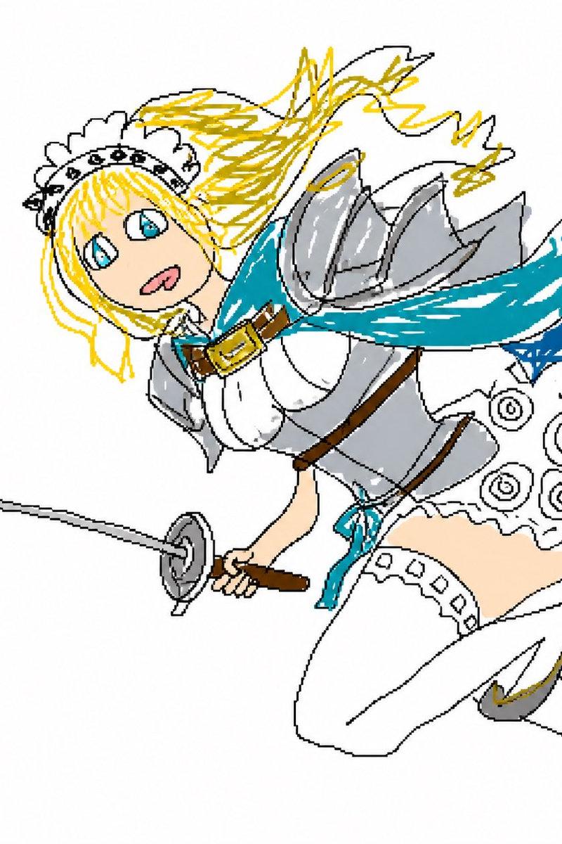 Flying Maid Knight Doodle