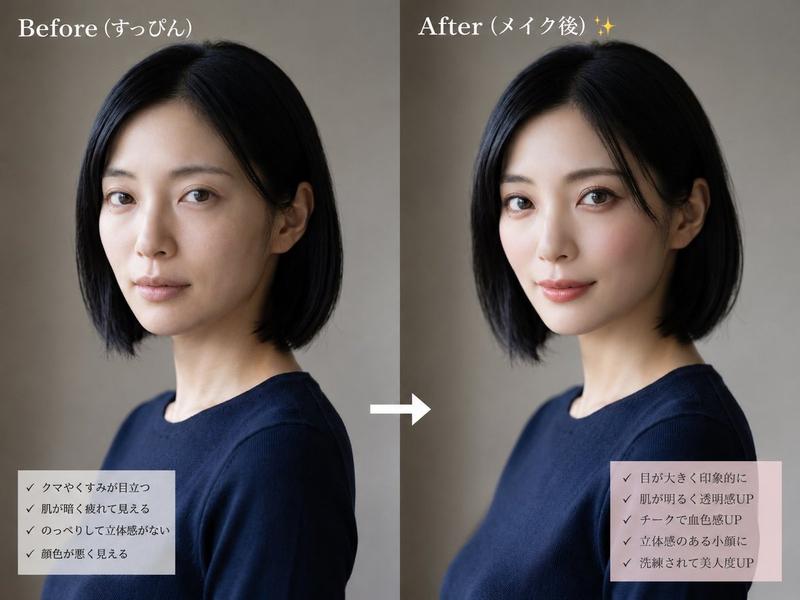 妆前妆后对比