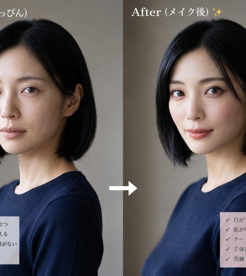 妆前妆后对比