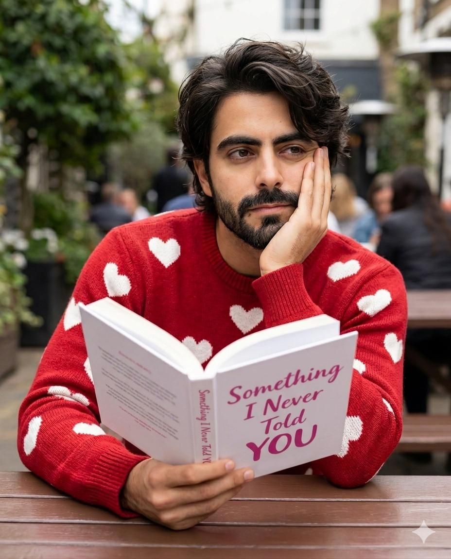 Man Reading Book Outdoors