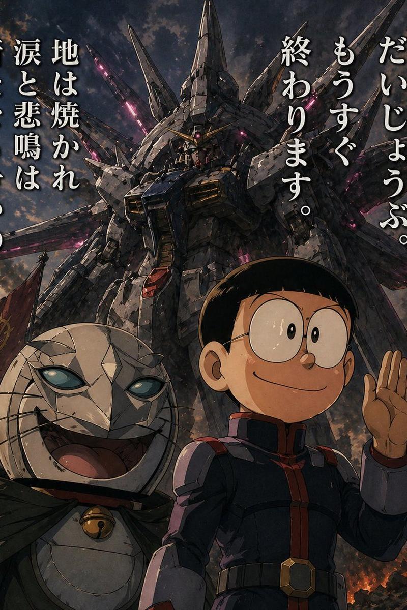 将漫画分镜转化为末日机甲海报