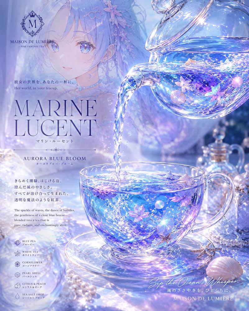 Marine Lucent 奇幻茶饮海报