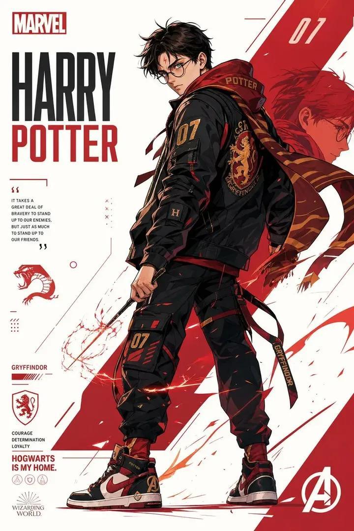 漫威风格哈利·波特海报