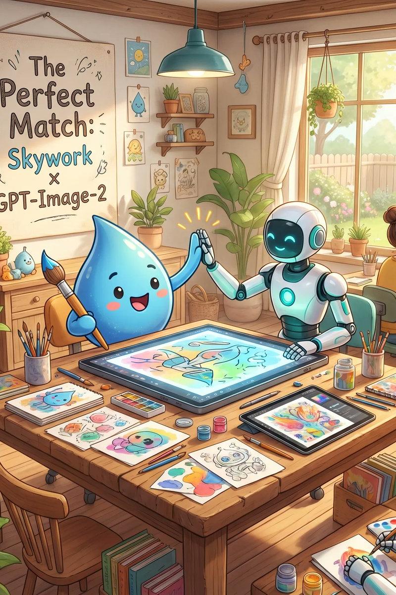 温馨的 AI 艺术工作室协作