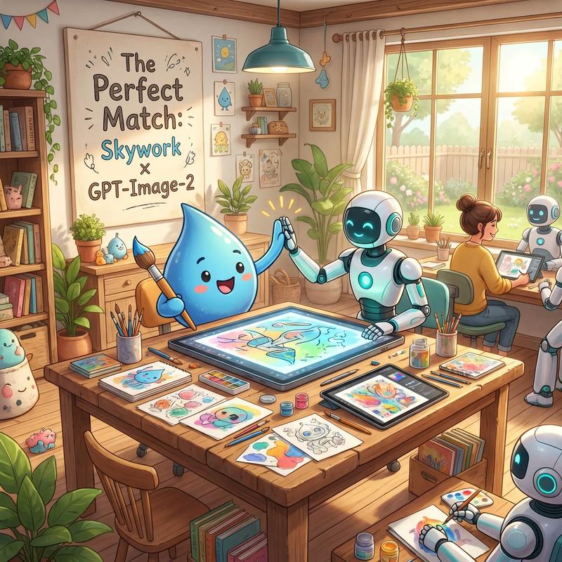 温馨的 AI 艺术工作室协作