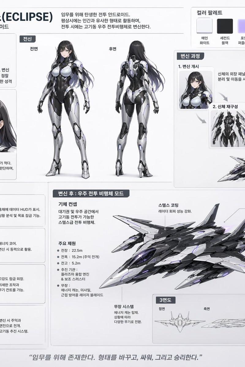 机甲少女角色设计图