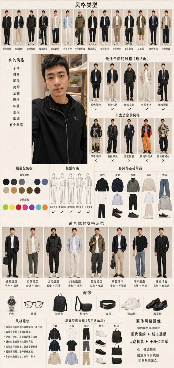 男士时尚风格诊断报告