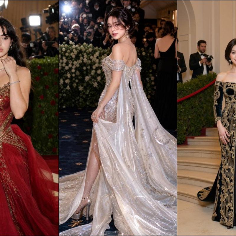 Met Gala 高定三联画