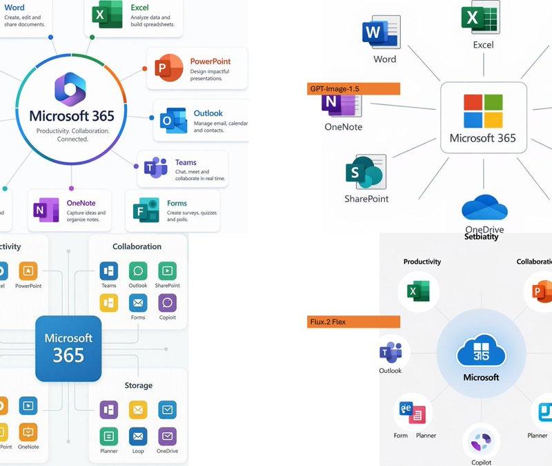 Microsoft 365 模型对比信息图
